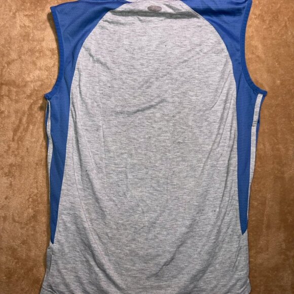 Adidas Men Small Gray Blue Sleeveless Tank Top Muscle Workout Gym Shirt (B) - Picture 5 of 5